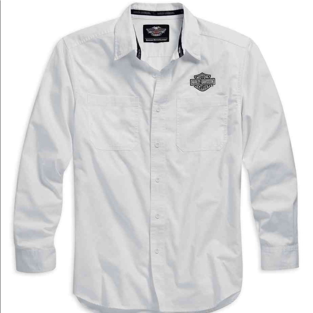 Harley-Davidson® Logo Woven Long Sleeve Shirt